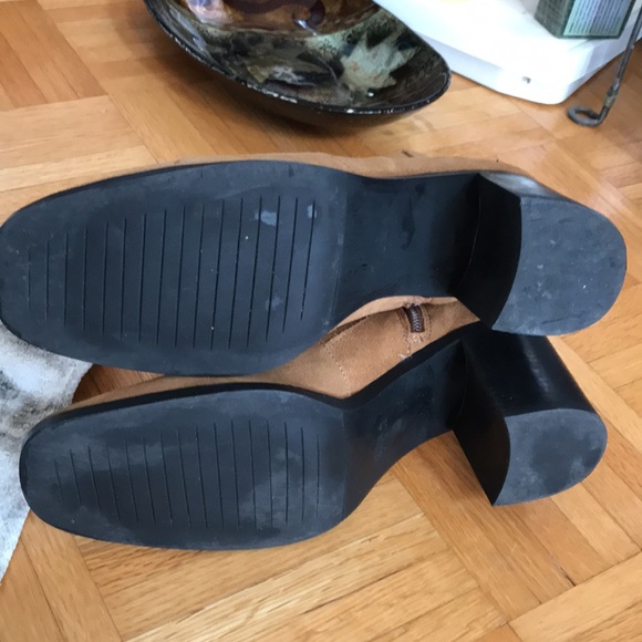 ZARA TRAFALUC SUEDE-LIKE FEEL LEATHER ANKLE BOOTS - Picture 4 of 12